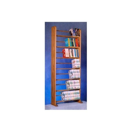 WOOD SHED Solid Oak 7 Row Dowel Book Rack WO599537